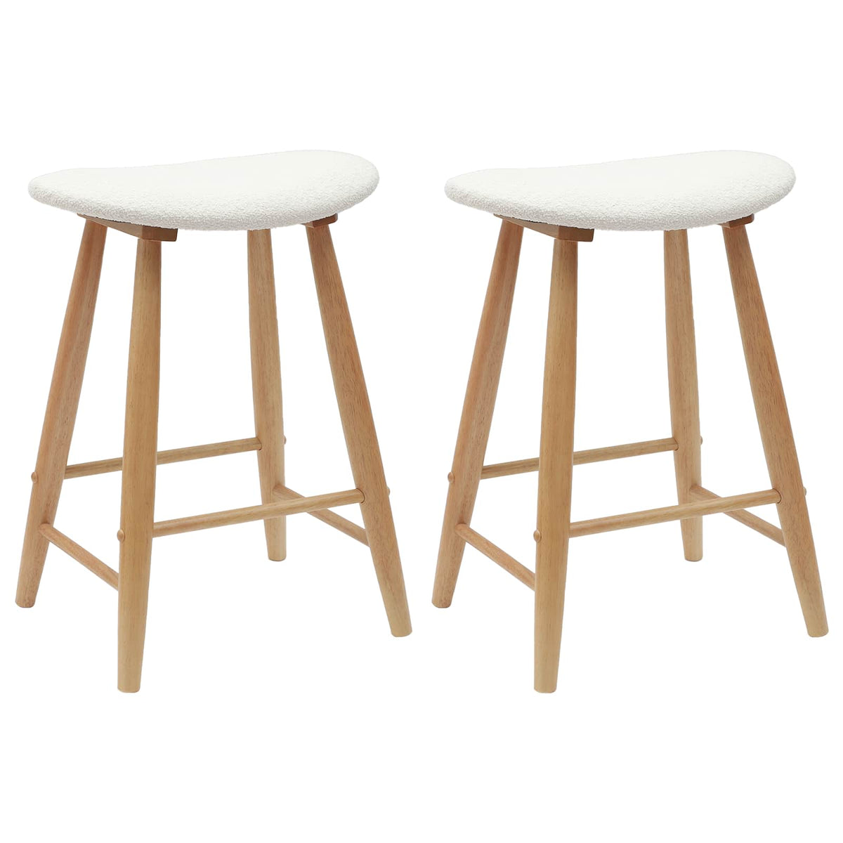 Sillas De Comedor 2 Uds. Madera De Caucho Sólido Natural