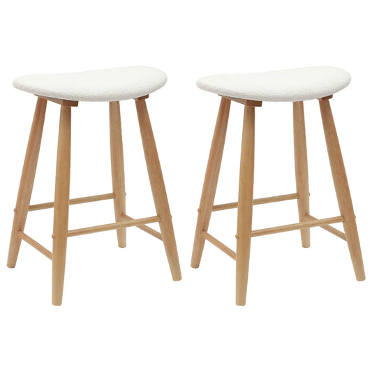 Sillas De Comedor 2 Uds. Madera De Caucho Sólido Natural