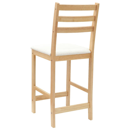 Sillas De Comedor 2 Uds. Madera De Caucho Sólido Natural