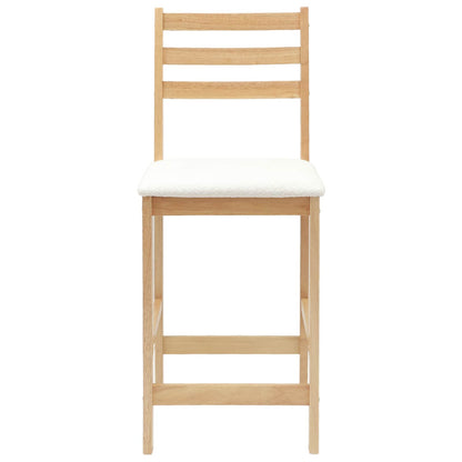 Sillas De Comedor 2 Uds. Madera De Caucho Sólido Natural