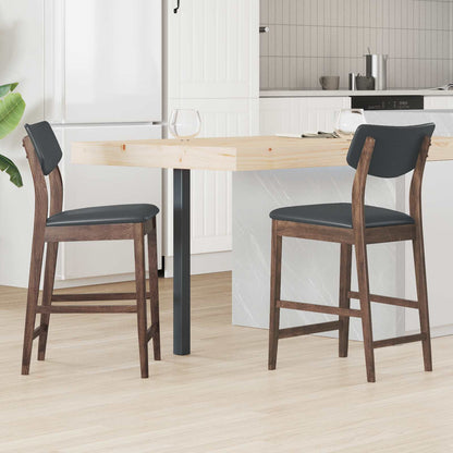 Sillas De Comedor 2 Uds. Madera De Caucho Sólido Natural