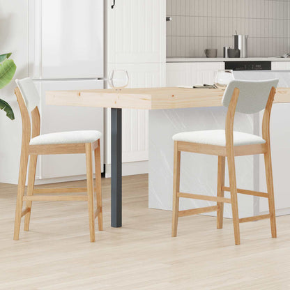 Sillas De Comedor 2 Uds. Madera De Caucho Sólido Natural