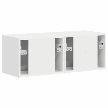 Mueble De Tv Montado En La Pared 2 Pcs 39 X 31 X 29,5 Cm