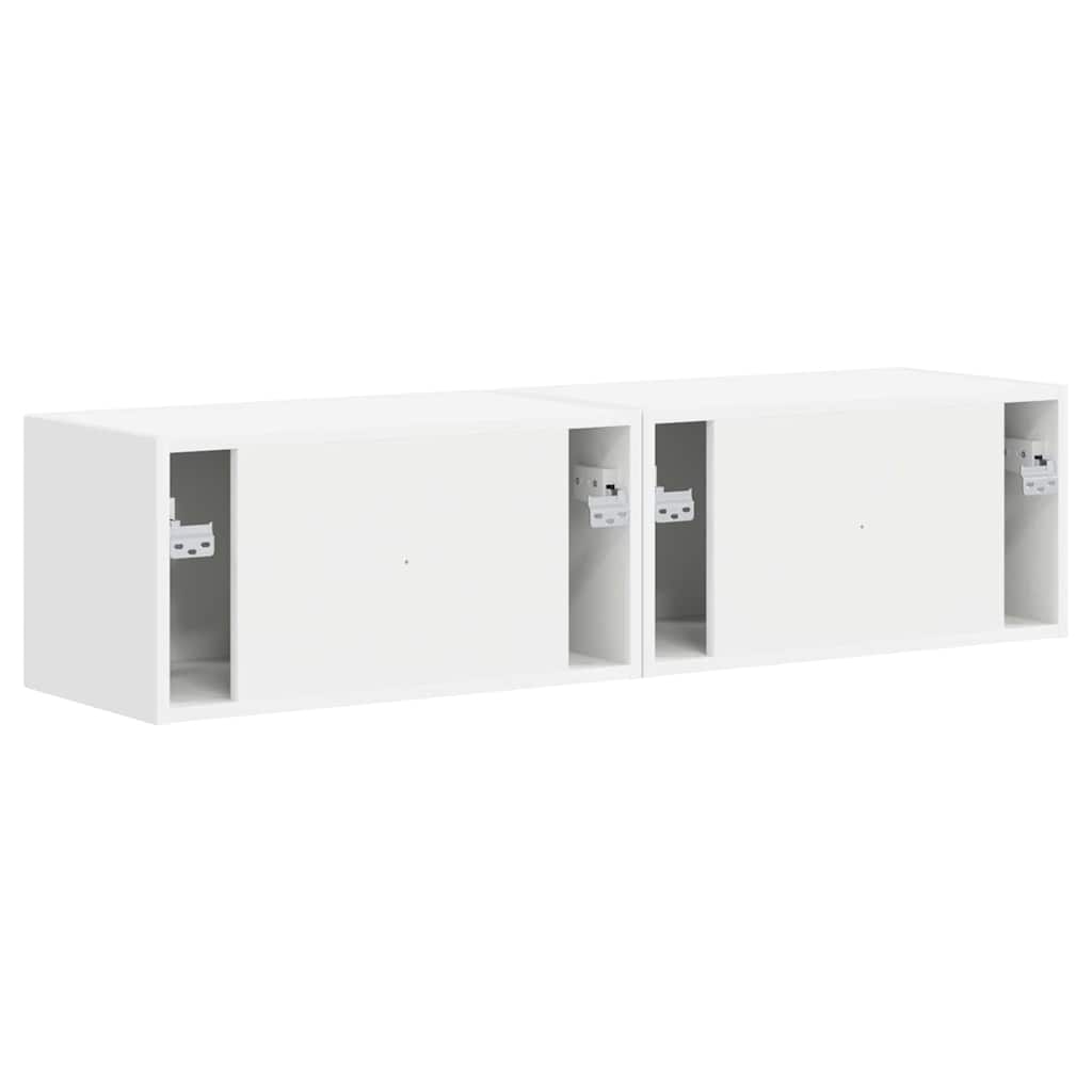 Mueble De Tv Montado En La Pared 2 Pcs 60 X 31 X 29,5 Cm