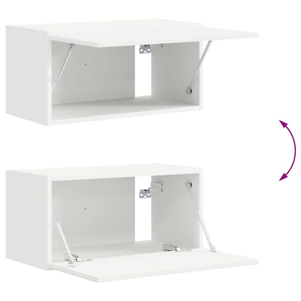 Mueble De Tv Montado En La Pared 2 Pcs 60 X 31 X 29,5 Cm
