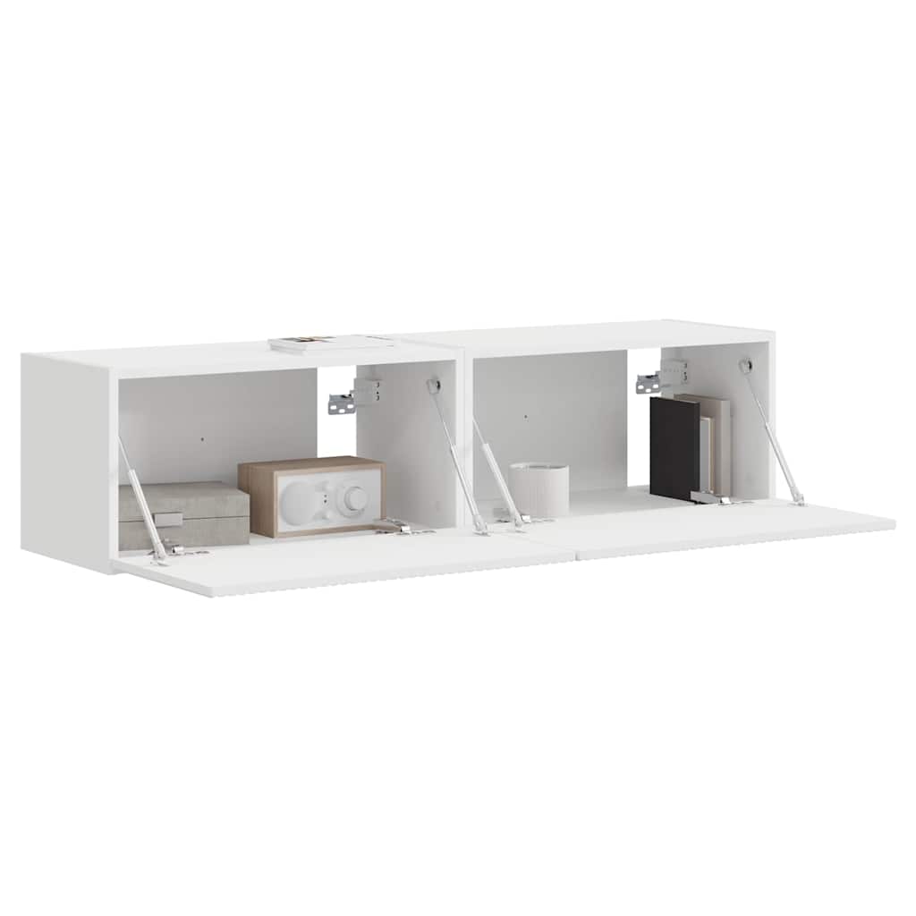 Mueble De Tv Montado En La Pared 2 Pcs 60 X 31 X 29,5 Cm