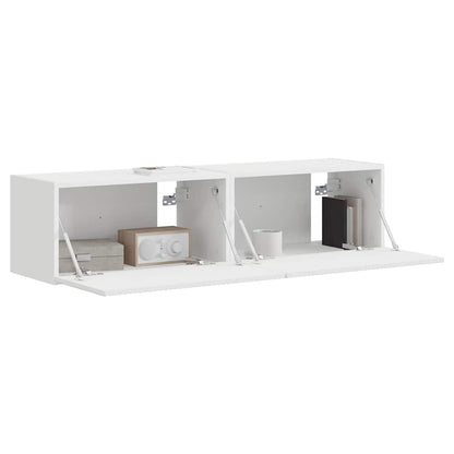 Mueble De Tv Montado En La Pared 2 Pcs 60 X 31 X 29,5 Cm