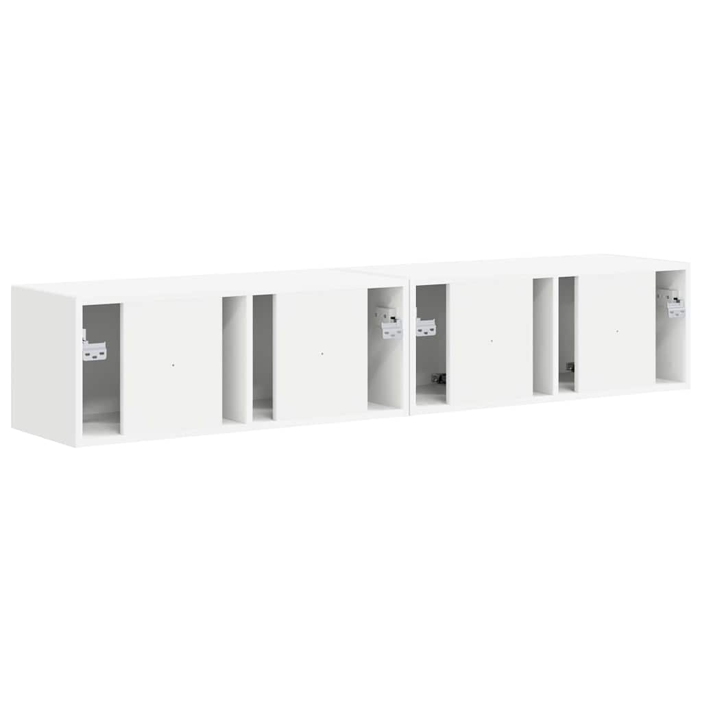 Mueble De Tv Montado En La Pared 2 Pcs 78,5 X 31 X 29,5 Cm