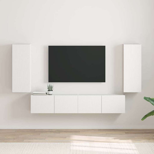 Mueble De Tv Montado En La Pared 2 Pcs 30 X 31 X 80 Cm