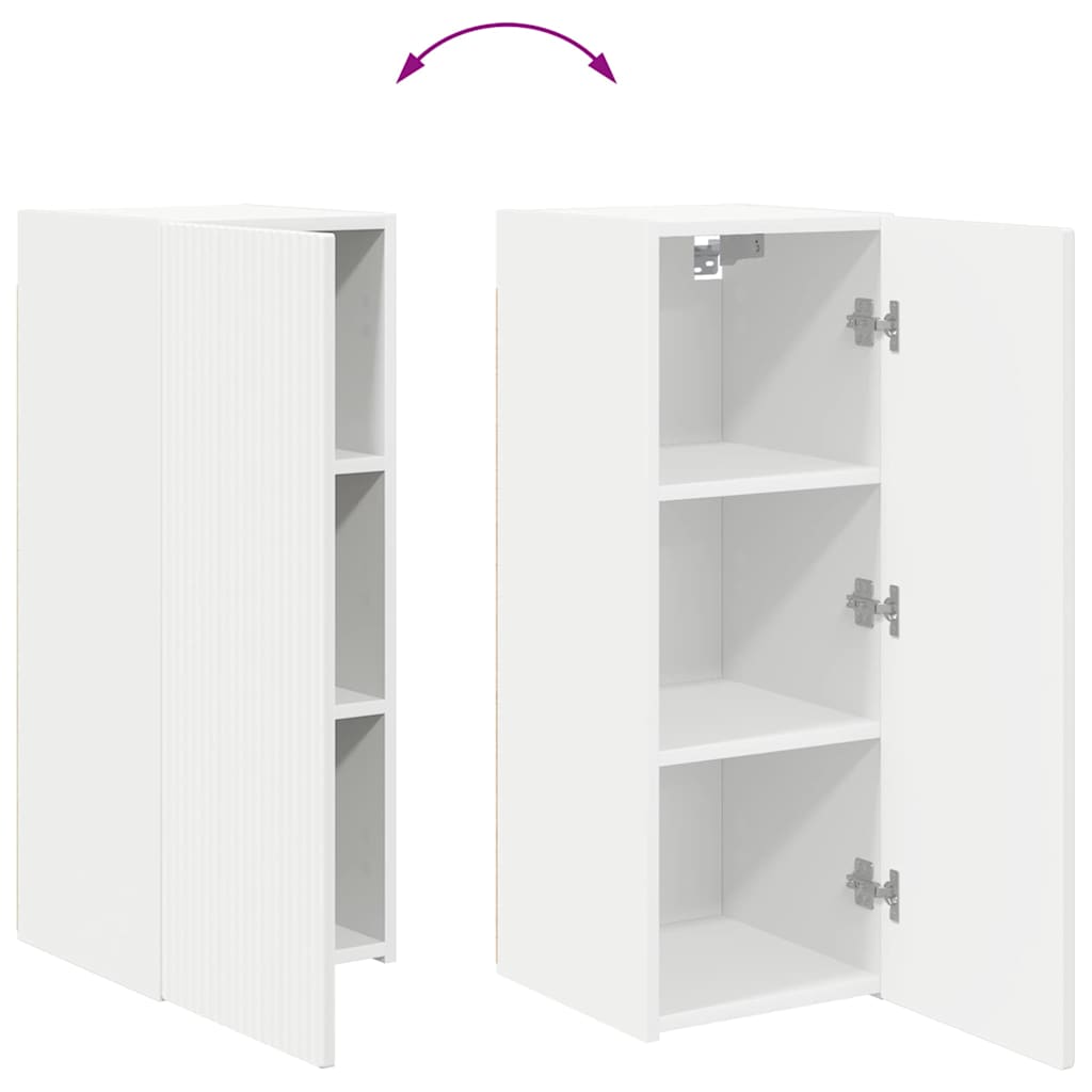 Mueble De Tv Montado En La Pared 2 Pcs 30 X 31 X 80 Cm