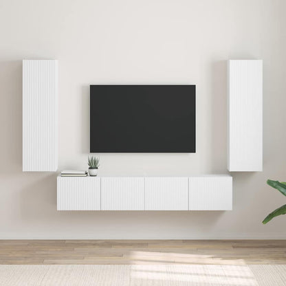 Mueble De Tv Montado En La Pared 2 Pcs 30 X 31 X 100 Cm
