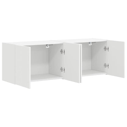 Mueble De Tv Montado En La Pared 2 Pcs 59,5 X 31 X 40 Cm