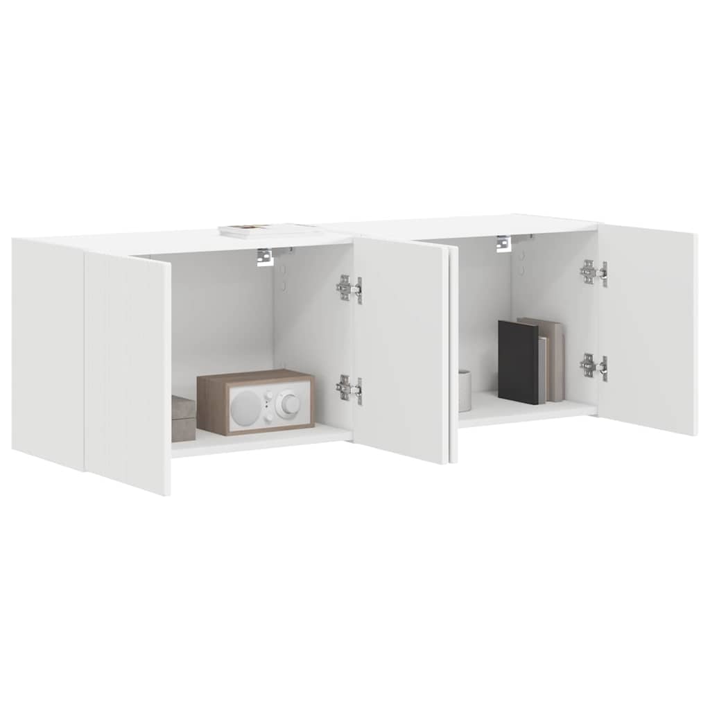 Mueble De Tv Montado En La Pared 2 Pcs 59,5 X 31 X 40 Cm
