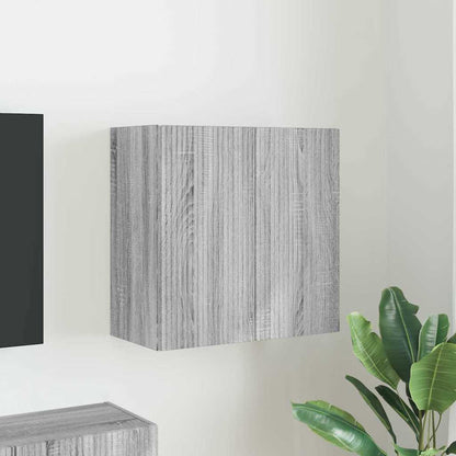 Mueble De Tv Montado En La Pared Roble Artesanal