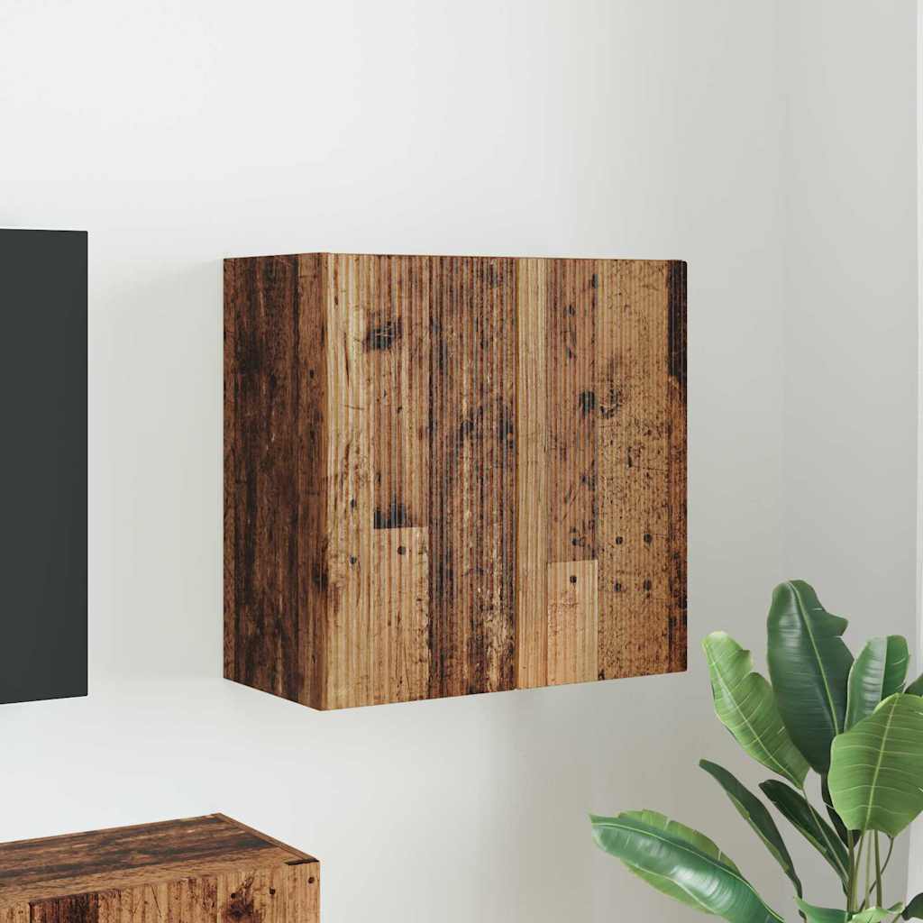 Mueble De Tv Montado En La Pared Roble Artesanal