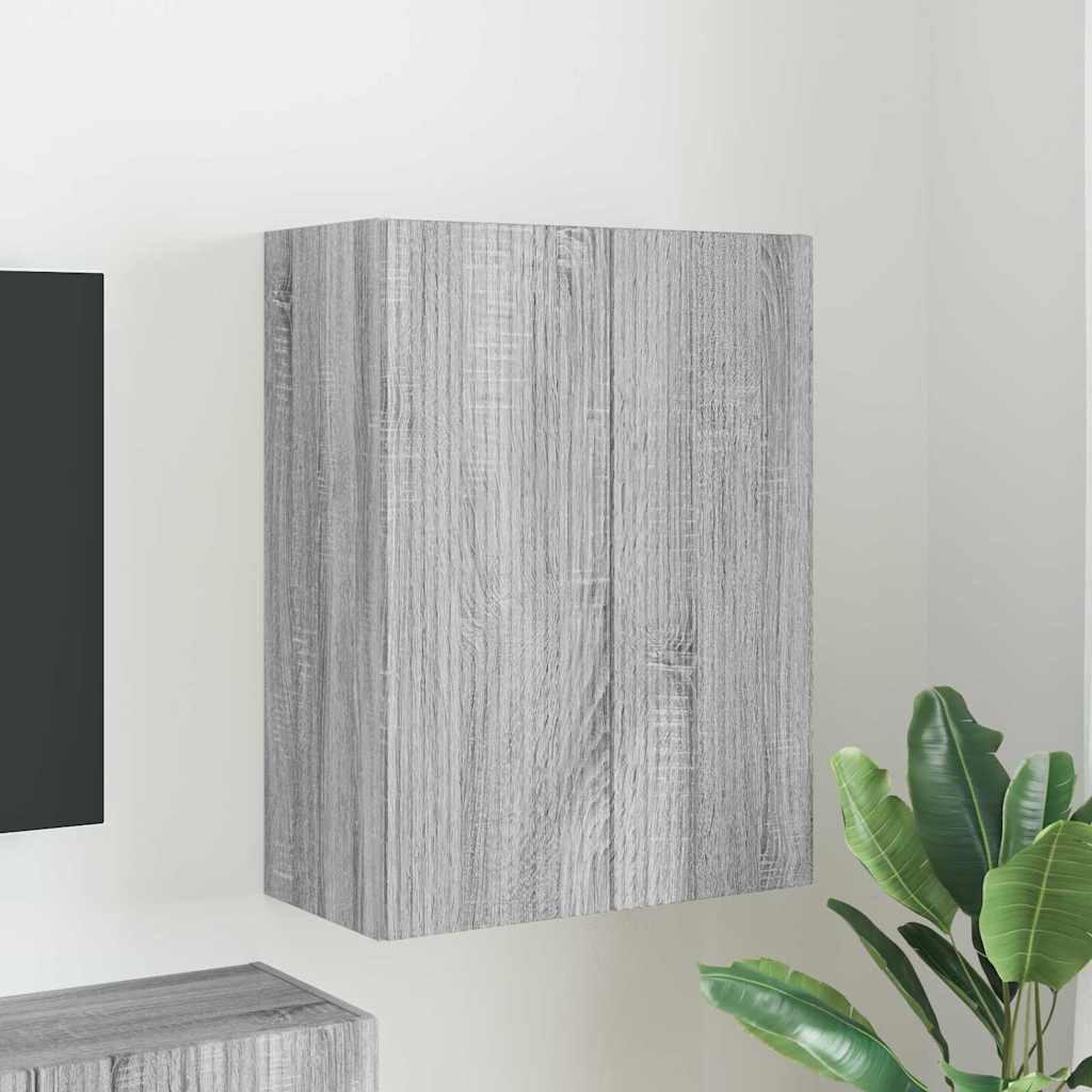 Mueble De Tv Montado En La Pared Roble Artesanal