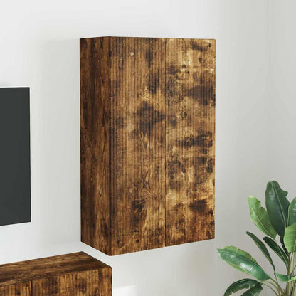 Mueble De Tv Montado En La Pared Roble Artesanal