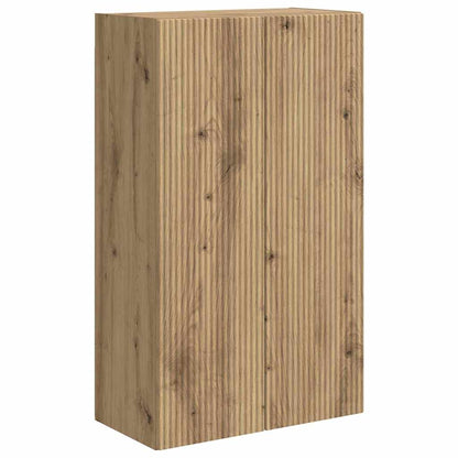 Mueble De Tv Montado En La Pared Roble Artesanal