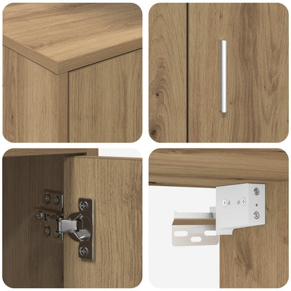 Conjunto De Mueble De Tv 4 Pcs Roble Artesanal