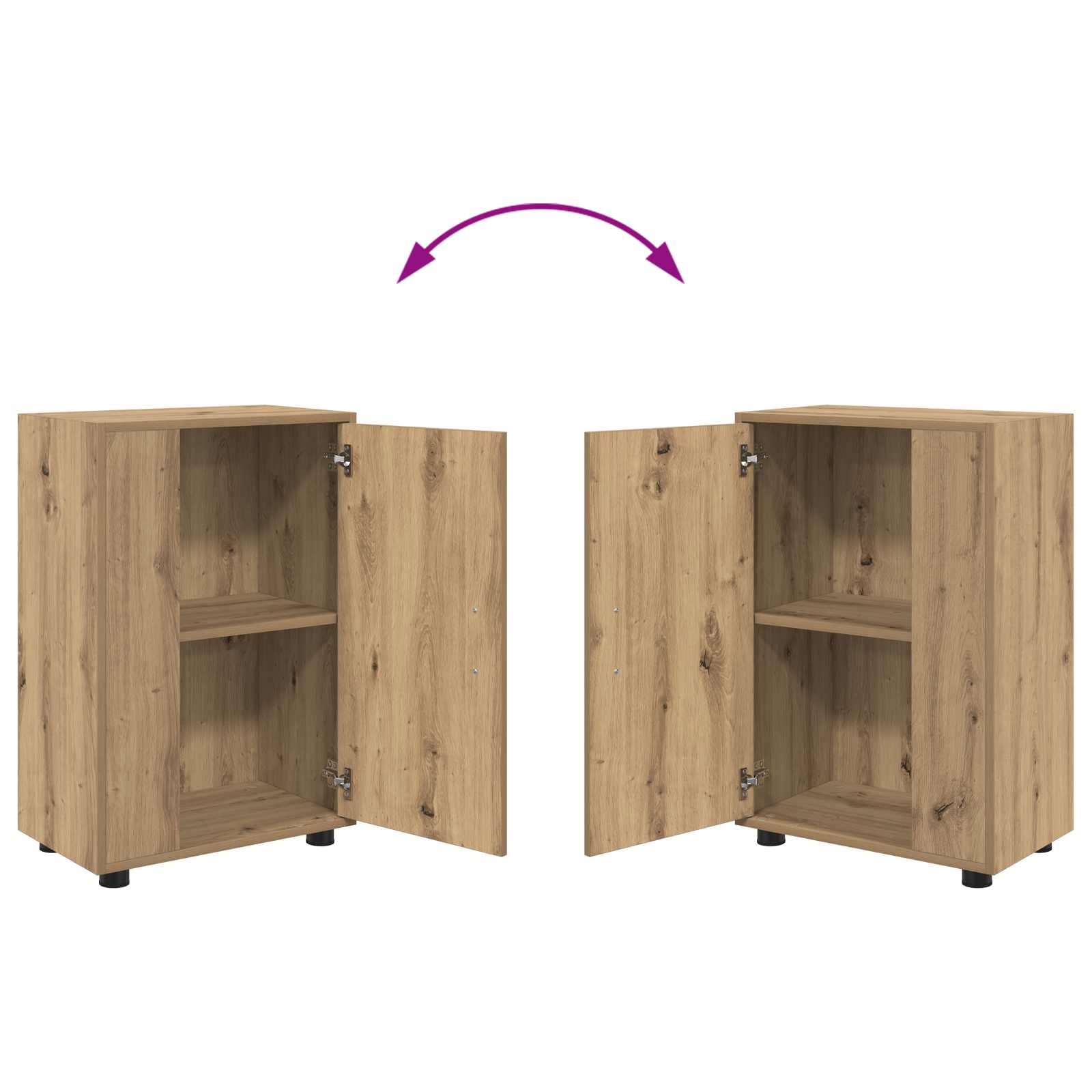 Conjunto De Mueble De Tv 4 Pcs Roble Artesanal
