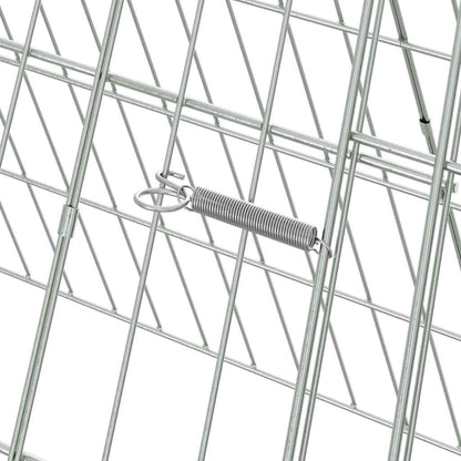 Jaula Para Conejos Plateado 215 X 55 X 55 Cm Acero Galvanizado