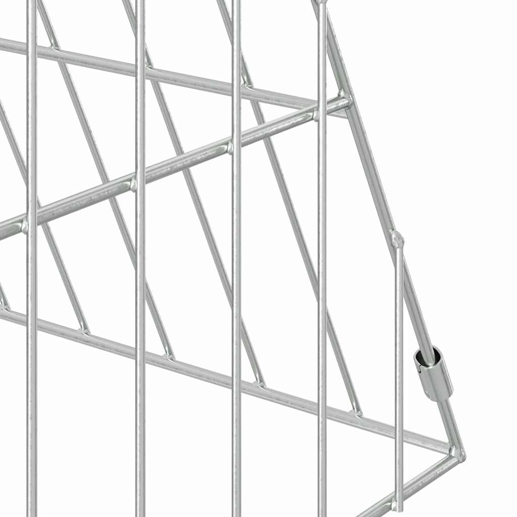 Jaula Para Conejos Plateado 215 X 55 X 55 Cm Acero Galvanizado