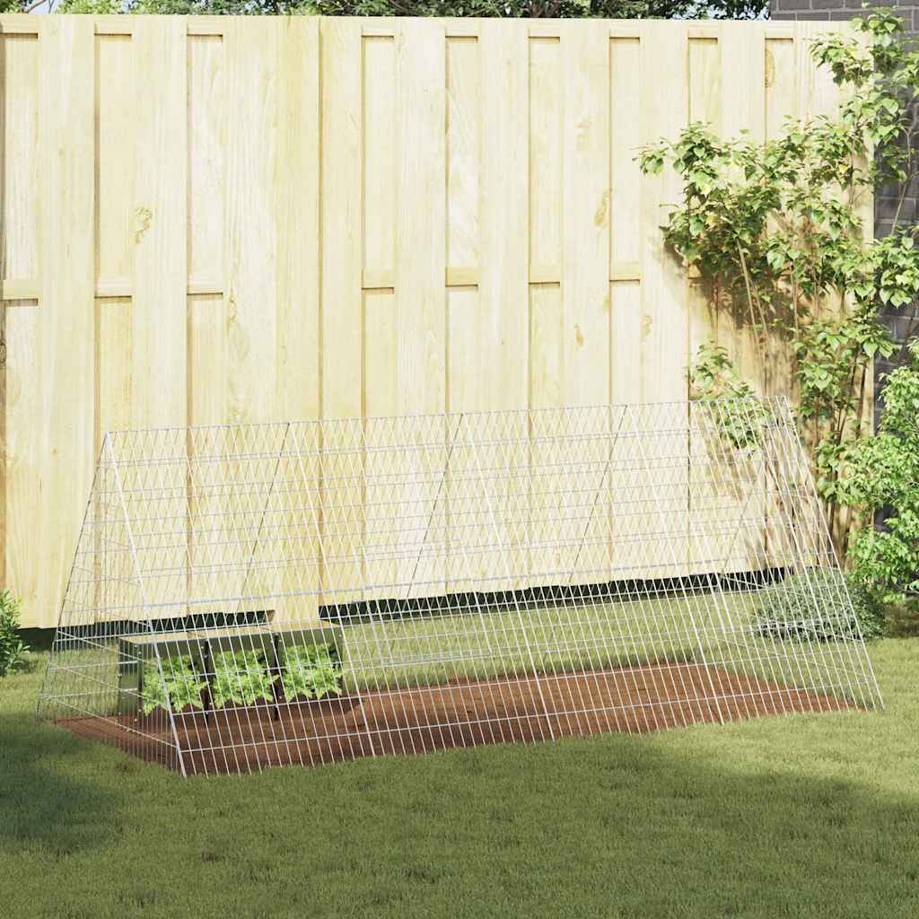 Jaula Para Conejos Plateado 650 X 100 X 85 Cm Acero Galvanizado
