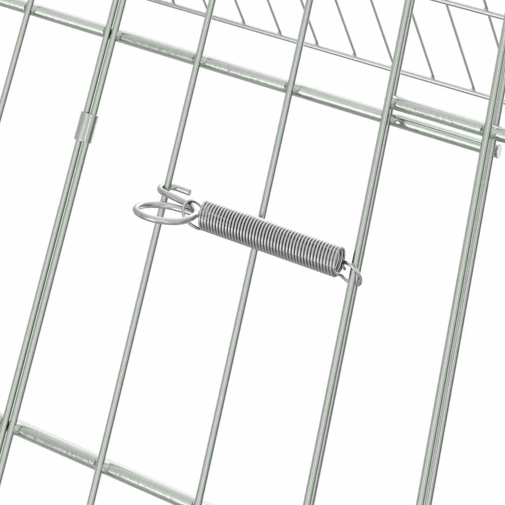 Jaula Para Conejos Plateado 650 X 100 X 85 Cm Acero Galvanizado