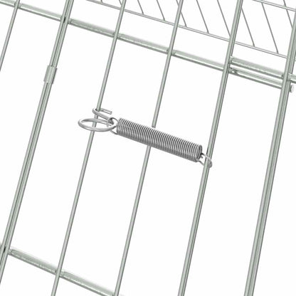 Jaula Para Conejos Plateado 650 X 100 X 85 Cm Acero Galvanizado