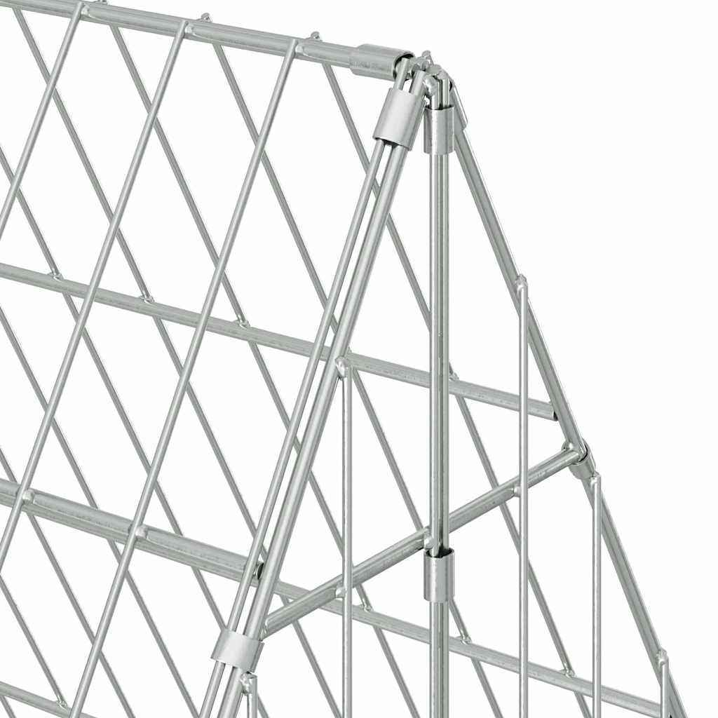 Jaula Para Conejos Plateado 650 X 100 X 85 Cm Acero Galvanizado