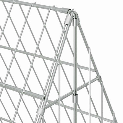 Jaula Para Conejos Plateado 650 X 100 X 85 Cm Acero Galvanizado