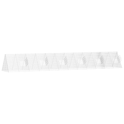 Jaula Para Conejos Plateado 650 X 100 X 85 Cm Acero Galvanizado