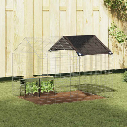 Jaula Para Conejos Plateado 600 X 78 X 78 Cm Acero Galvanizado