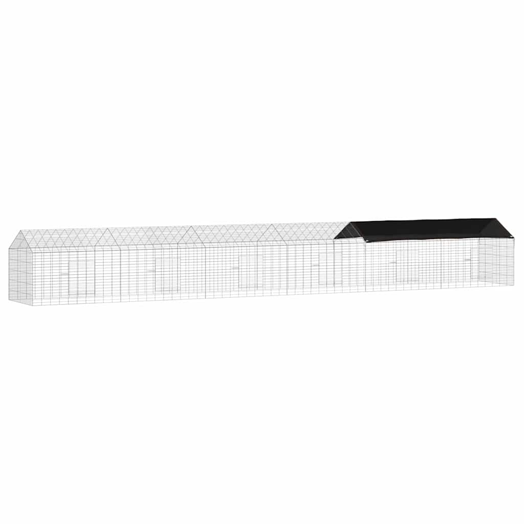 Jaula Para Conejos Plateado 600 X 78 X 78 Cm Acero Galvanizado