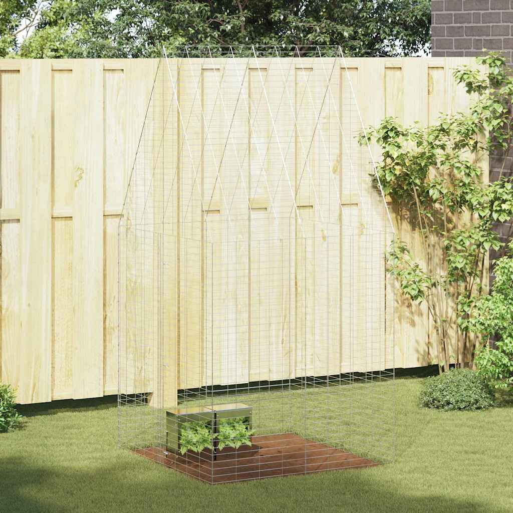 Jaula Para Pollos 2 Pcs Plateado 600 X 100 X 210 Cm