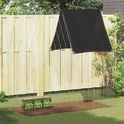 Jaula Para Pollos 2 Pcs Plateado 600 X 100 X 210 Cm