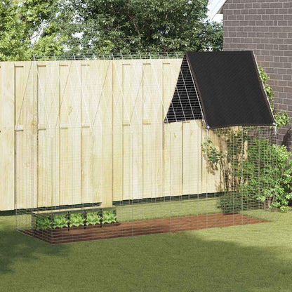 Jaula Para Pollos 2 Pcs Plateado 600 X 100 X 210 Cm