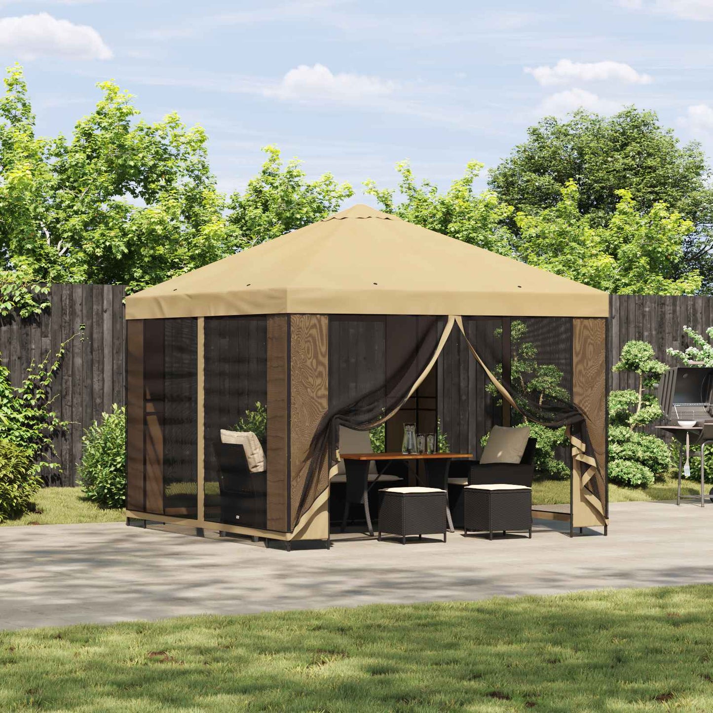 Cenador 3 X 3 M Poliéster Y Acero 190 Gsm