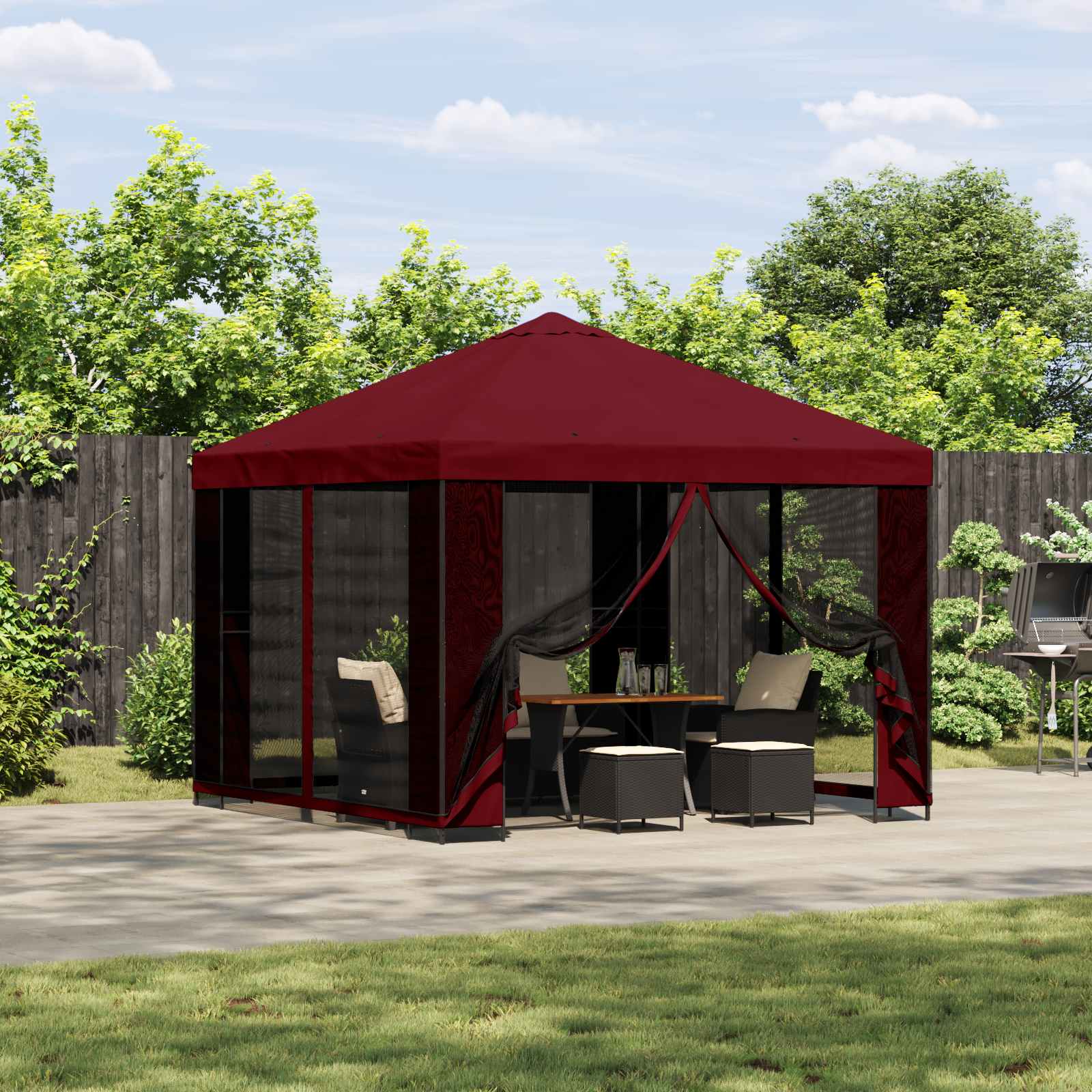 Cenador 3 X 3 M Poliéster Y Acero 190 Gsm