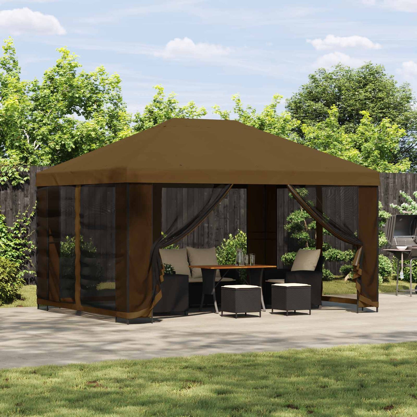 Cenador 4 X 3 M Poliéster Y Acero 190 Gsm
