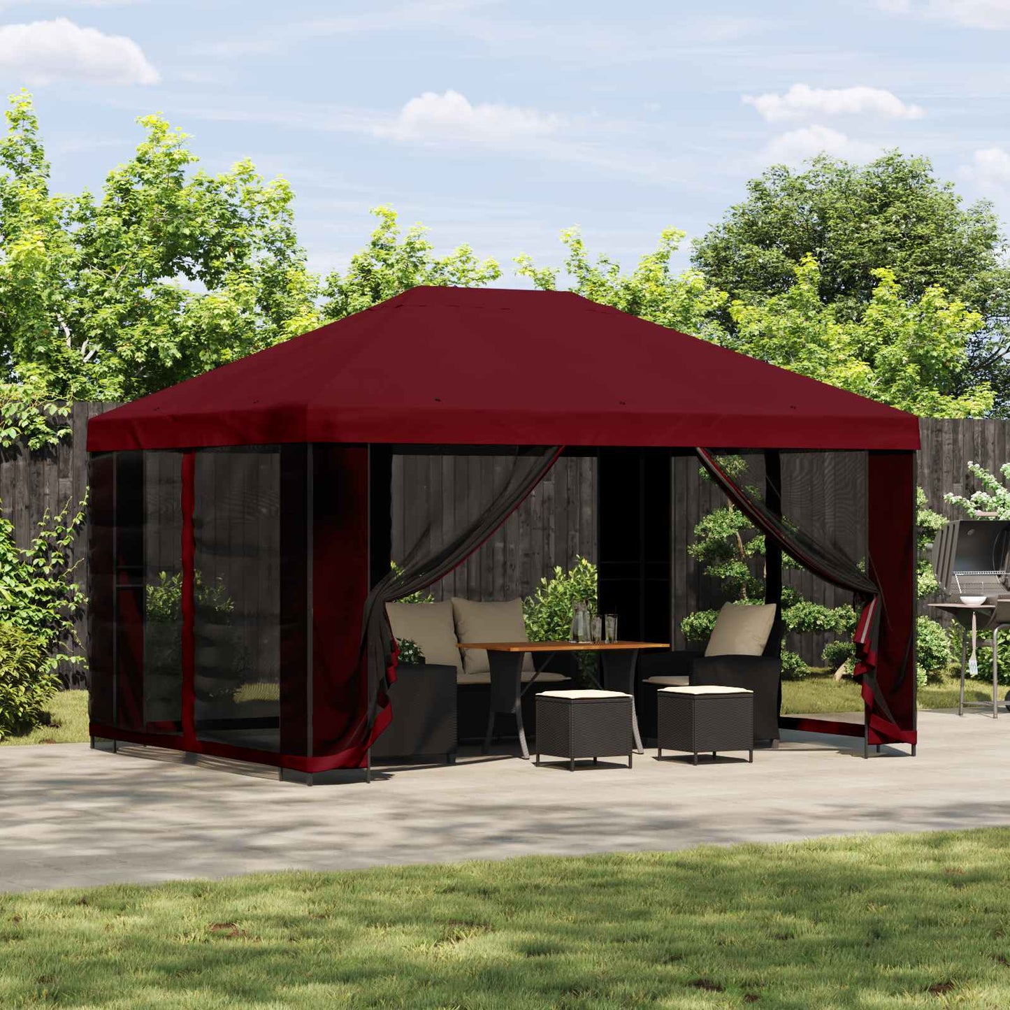 Cenador 4 X 3 M Poliéster Y Acero 190 Gsm