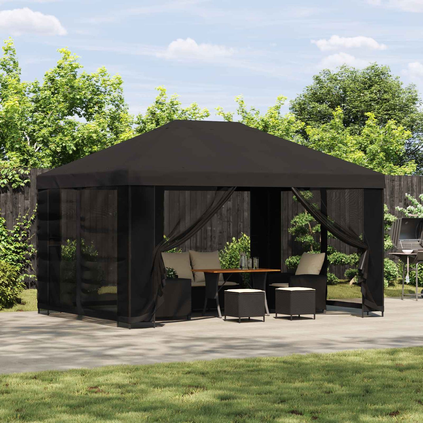 Cenador 4 X 3 M Poliéster Y Acero 190 Gsm