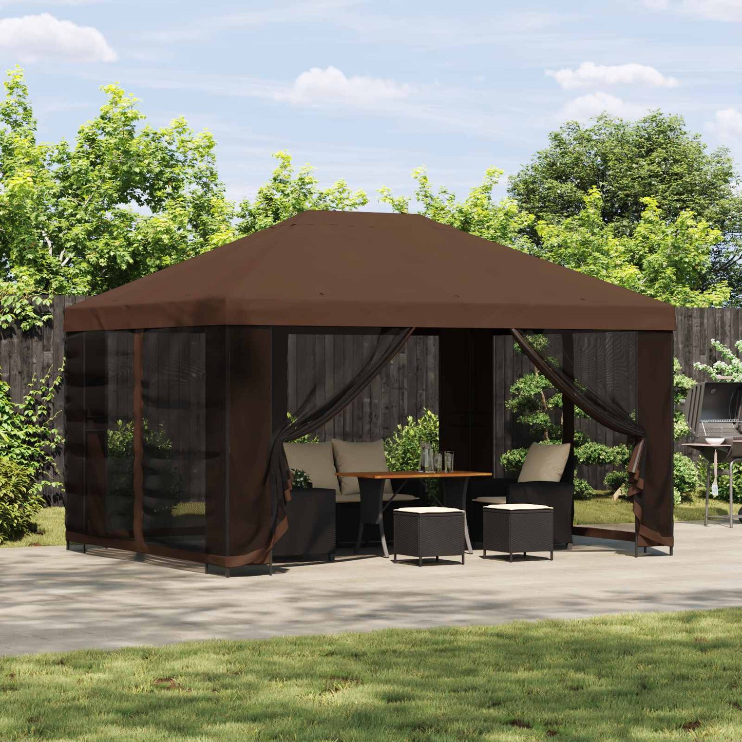 Cenador 4 X 3 M Poliéster Y Acero 190 Gsm