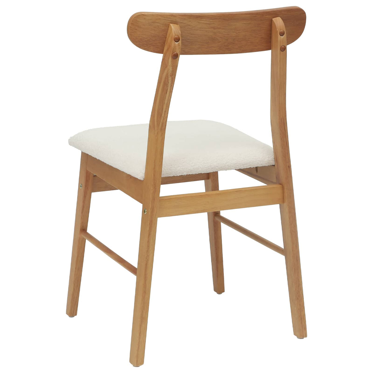 Silla De Comedor 2 Uds. Madera De Caucho Sólido Claro