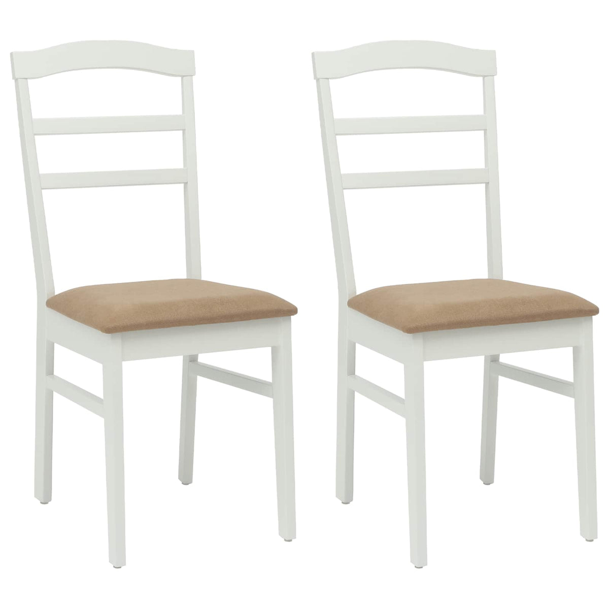 Silla De Comedor 2 Uds. Madera De Caucho Sólido