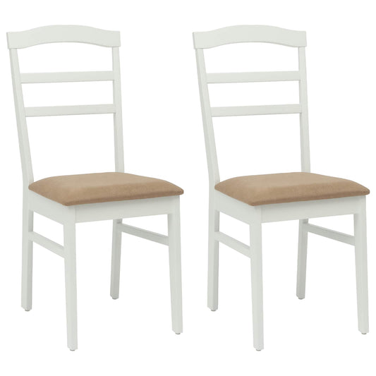 Silla De Comedor 2 Uds. Madera De Caucho Sólido