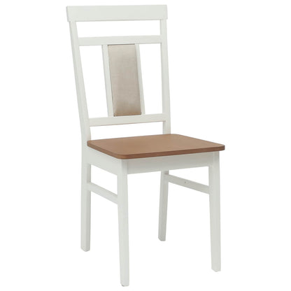 Silla De Comedor 2 Uds. Madera De Caucho Sólido
