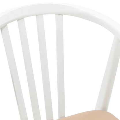 Silla De Comedor 2 Uds. Madera De Caucho Sólida