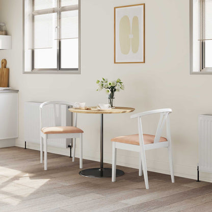 Silla De Comedor 2 Uds. Madera De Caucho Sólido