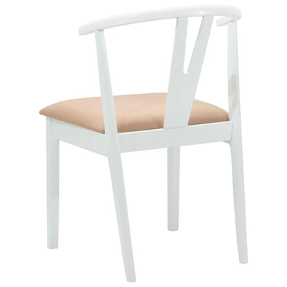 Silla De Comedor 2 Uds. Madera De Caucho Sólido